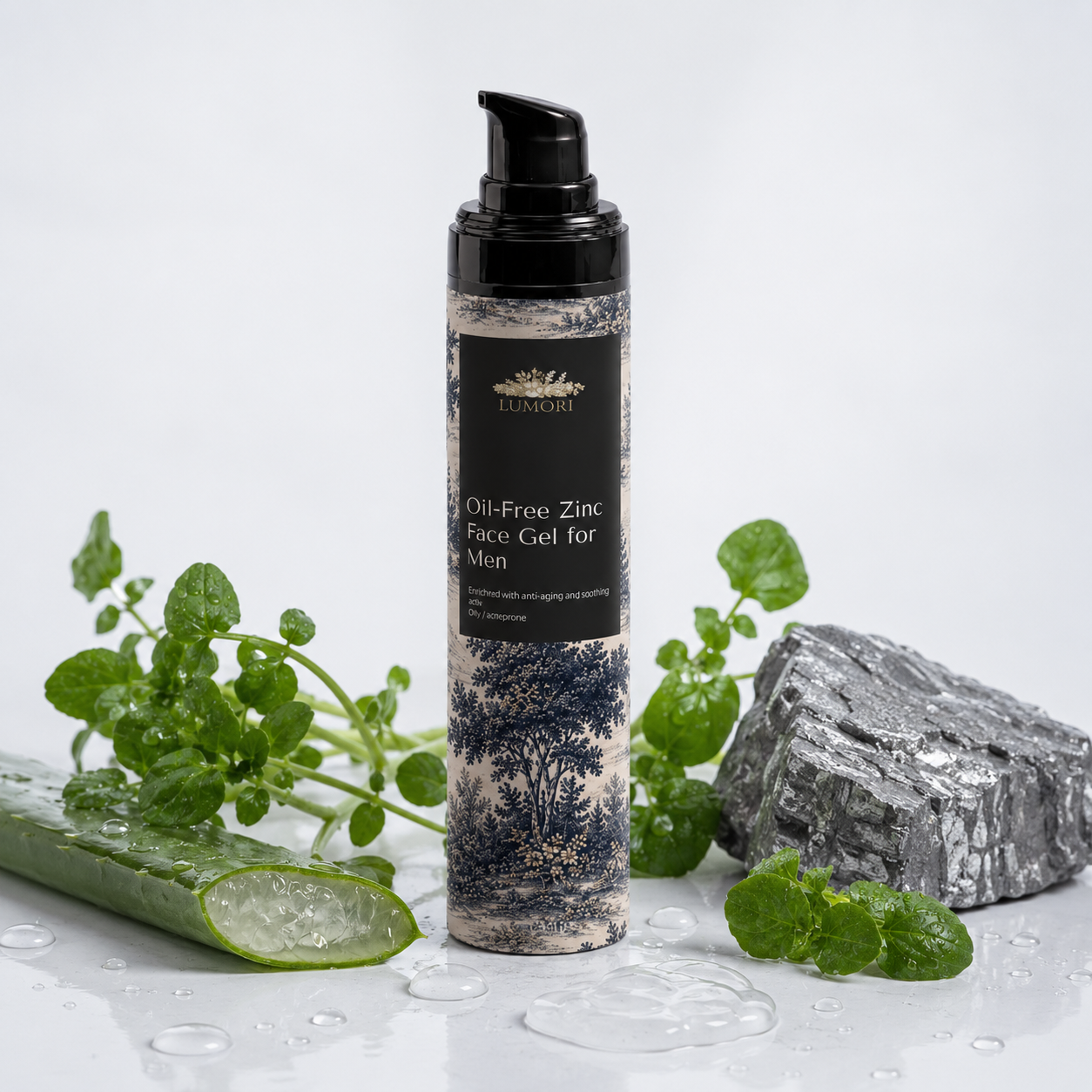 Oil-Free Zinc Face Gel for Men