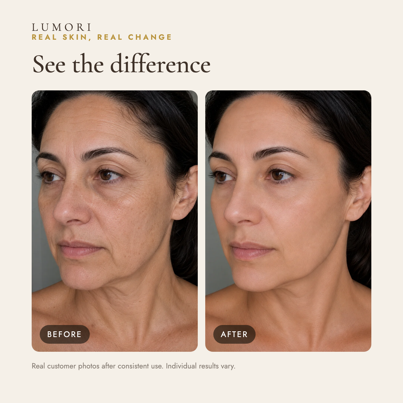 Before and after — real customer