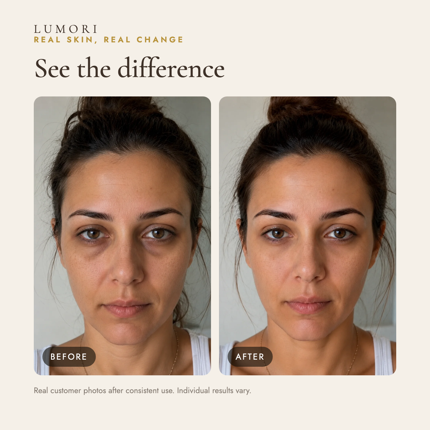 Before and after — real customer