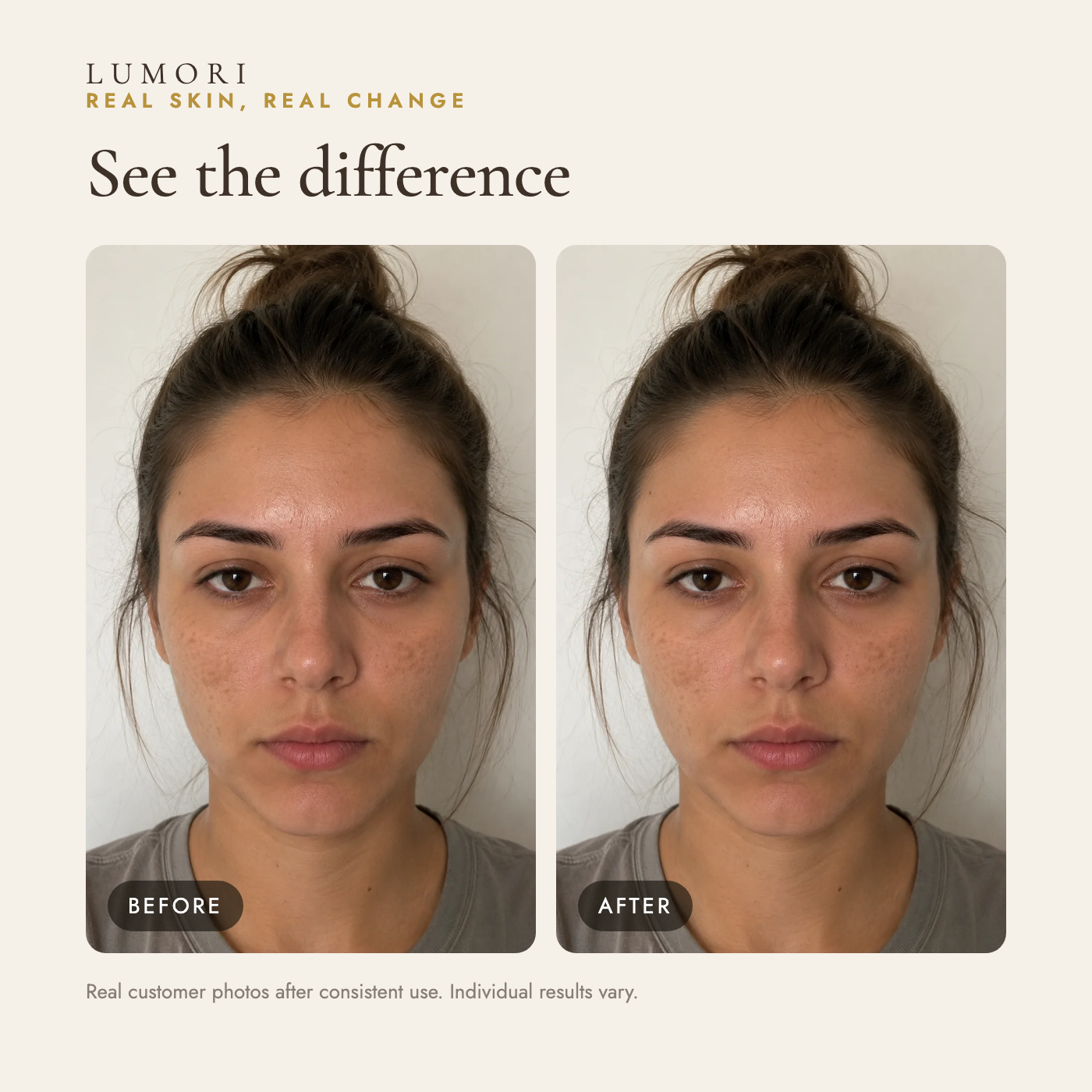 Before and after — real customer