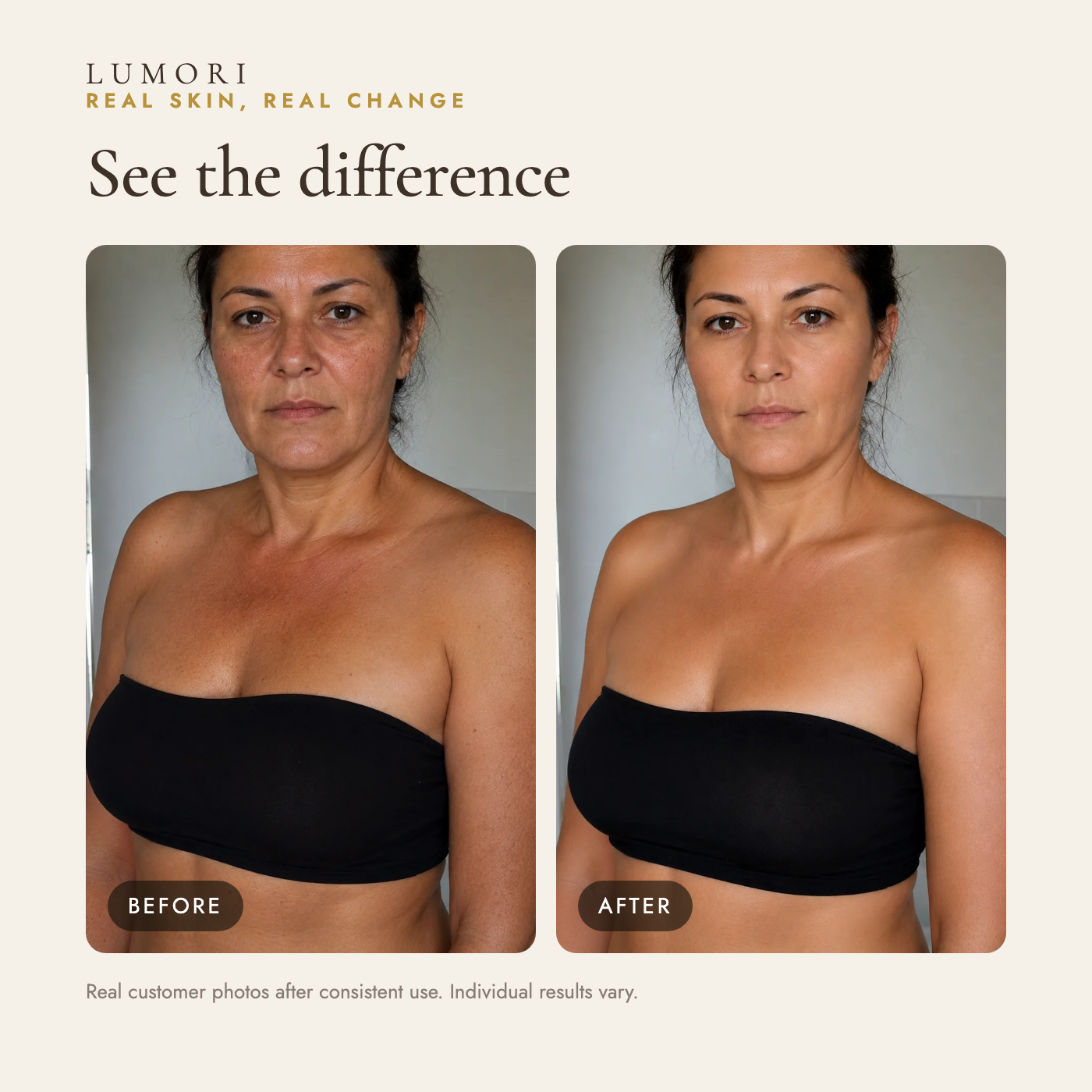 Before and after — real customer