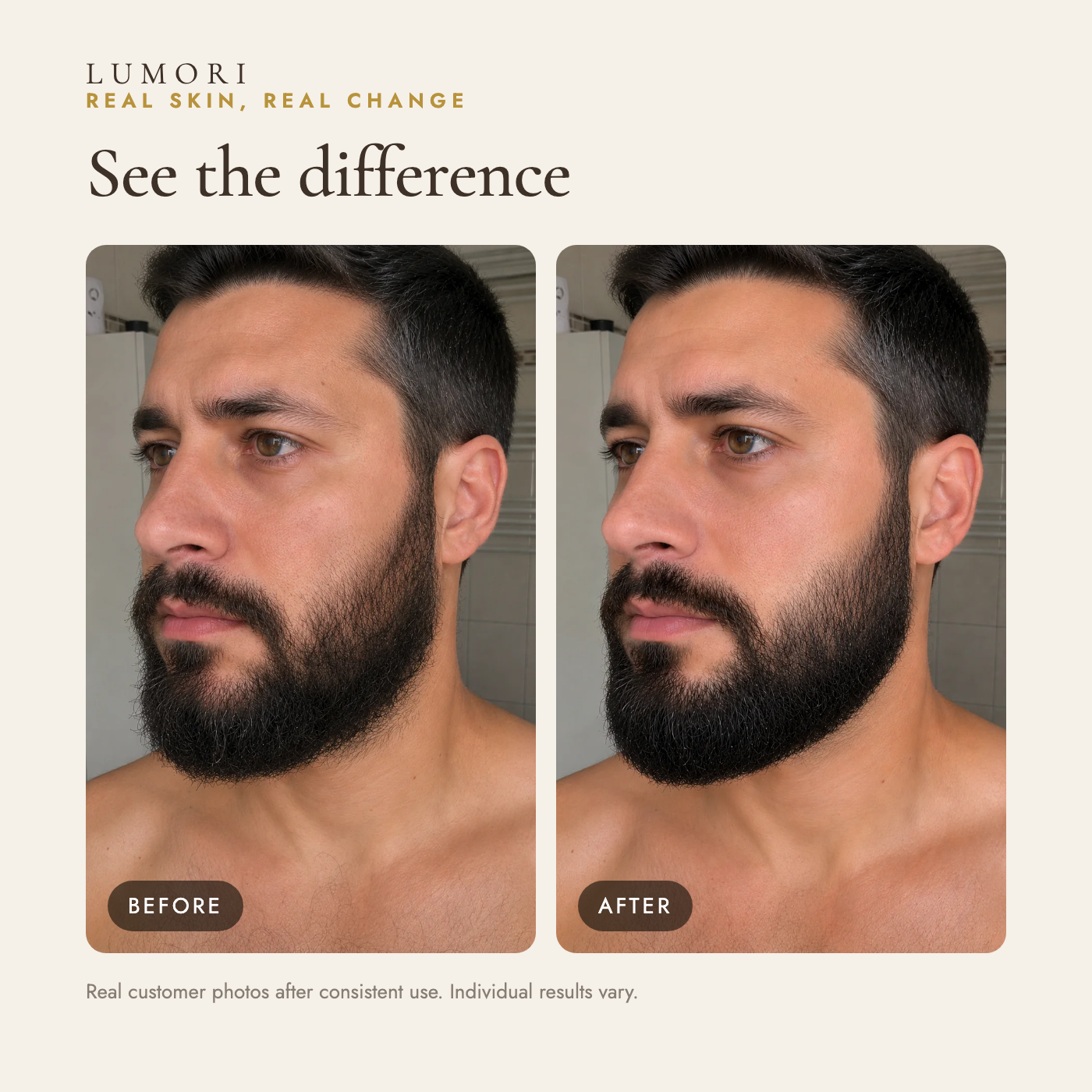 Before and after — real customer