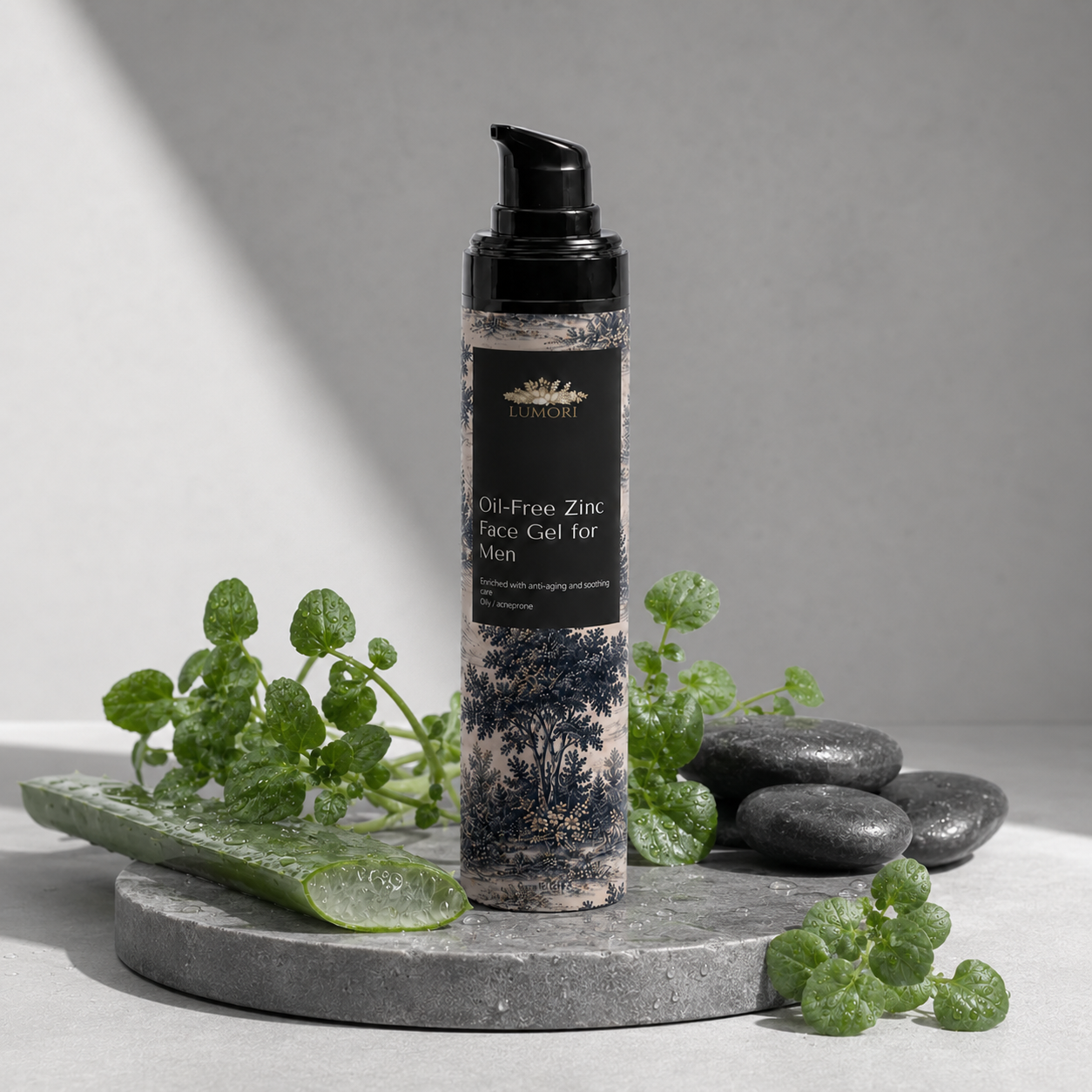 Oil-Free Zinc Face Gel with watercress