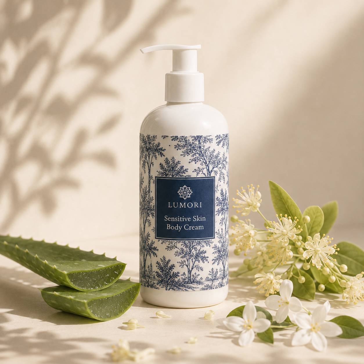 Sensitive Skin Body Cream with soothing botanicals