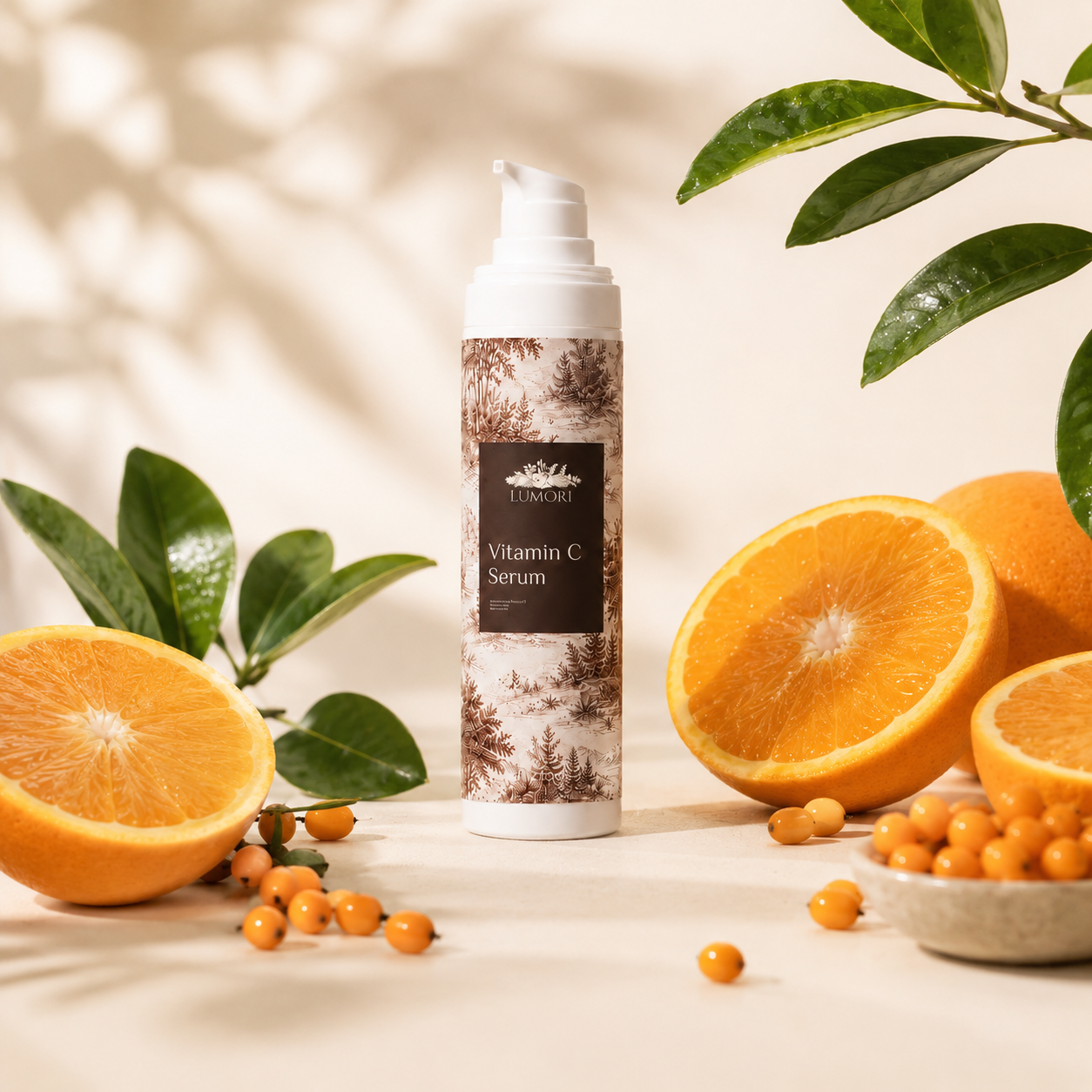 LUMORI Vitamin C Serum with fresh oranges and sea buckthorn